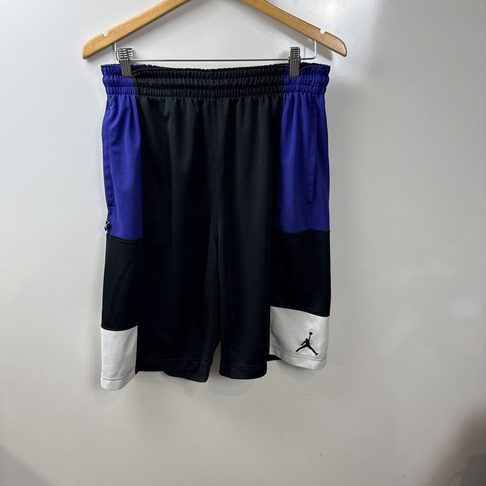 VTG Nike Air Jordan Basketball Shorts Black Purple Colors Size Men's Small